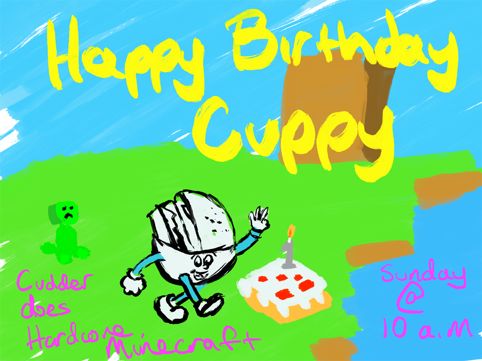 Cudder Minecraft stream poster