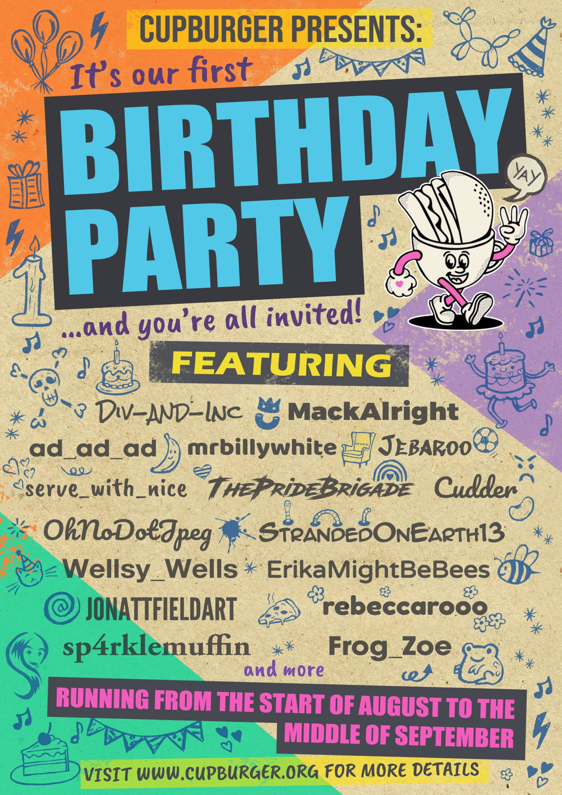 Cupburger Birthday Party Poster